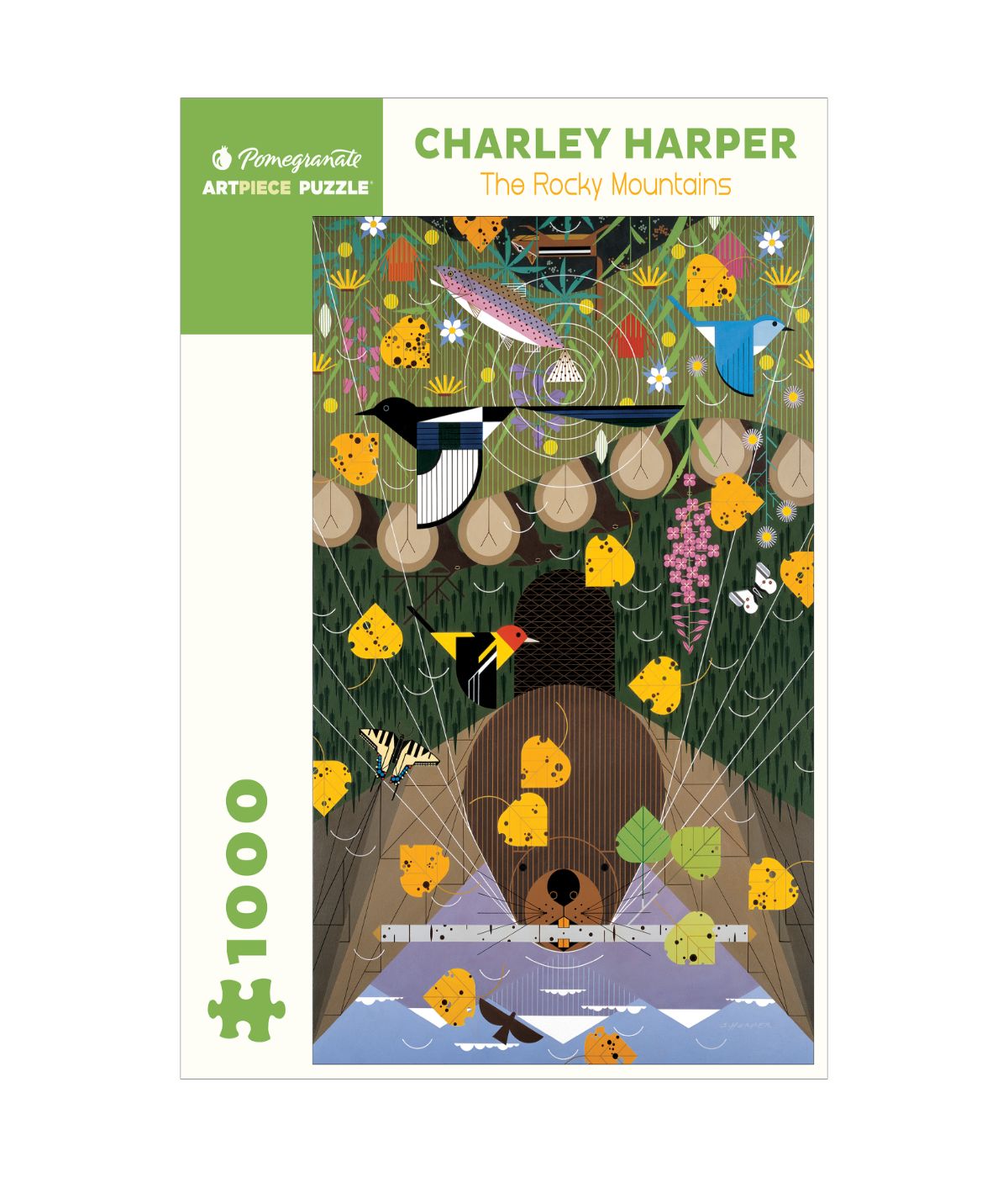  Charley Harper - The Rocky Mountains Puzzle: 1000 Pcs Multi - Multi - Bonton