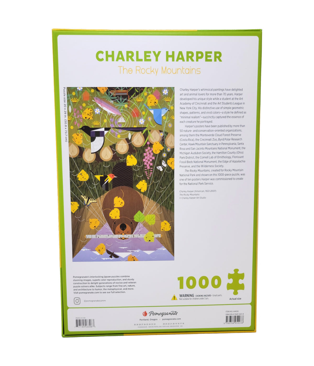  Charley Harper - The Rocky Mountains Puzzle: 1000 Pcs Multi - Multi - Bonton