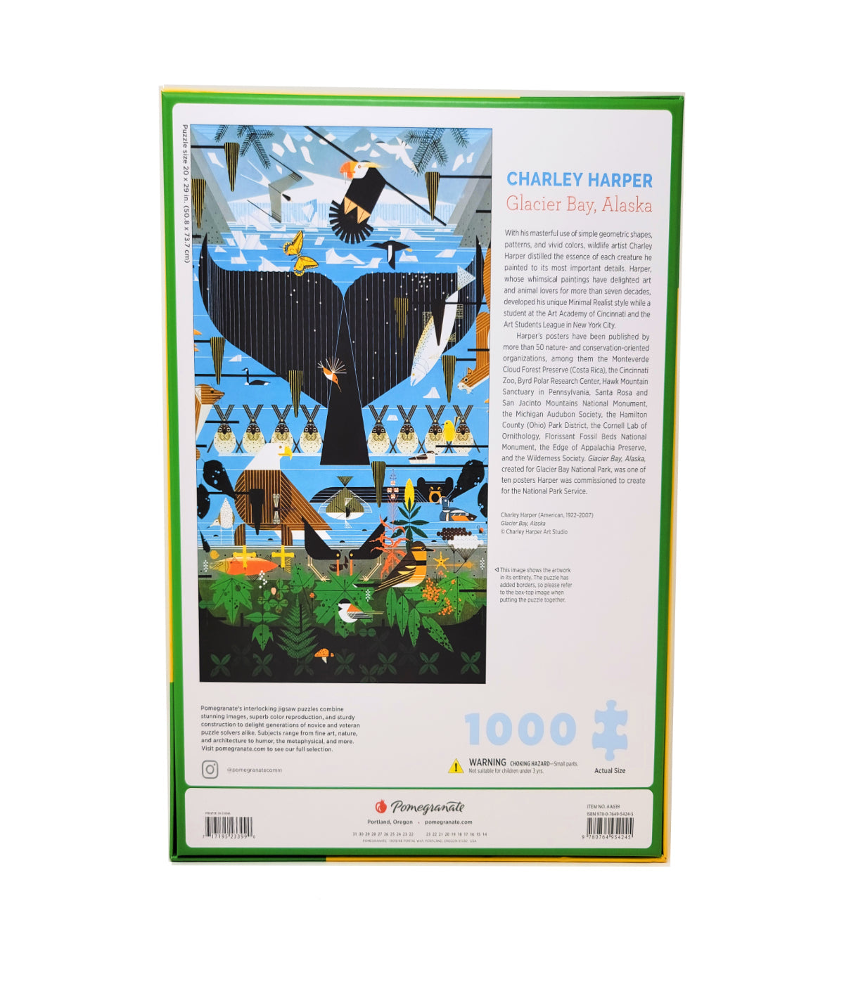  Charley Harper - Glacier Bay, Alaska Puzzle: 1000 Pcs Multi - Multi - Bonton