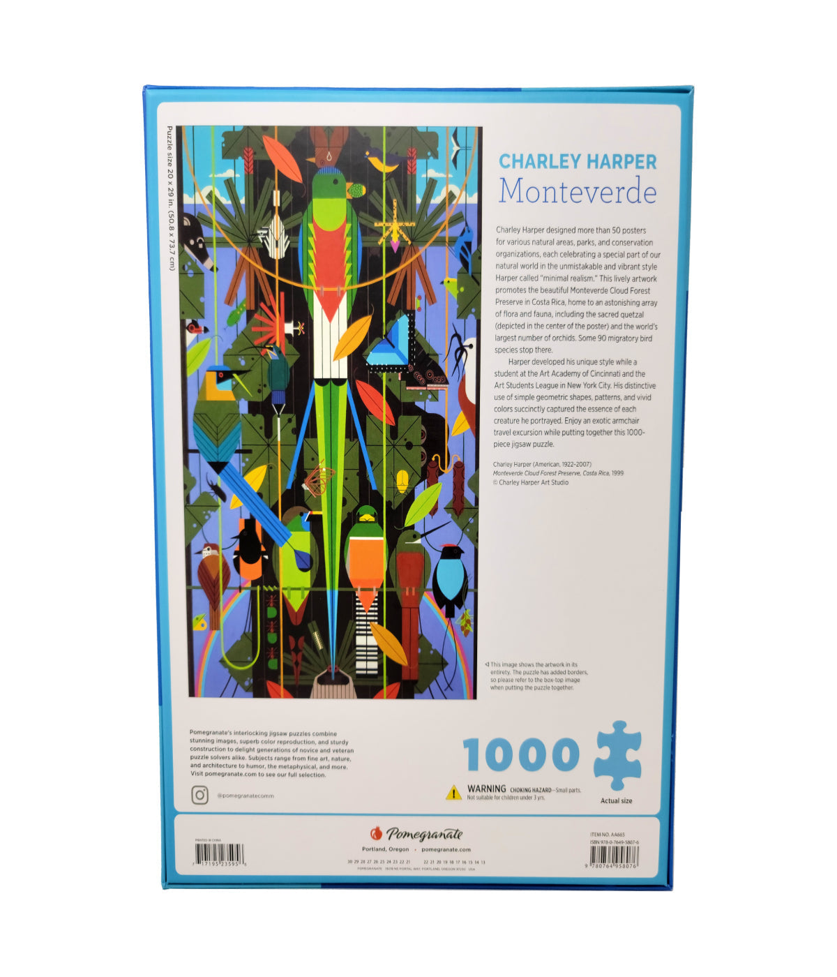  Charley Harper - Monteverde Puzzle: 1000 Pcs Multi - Multi - Bonton