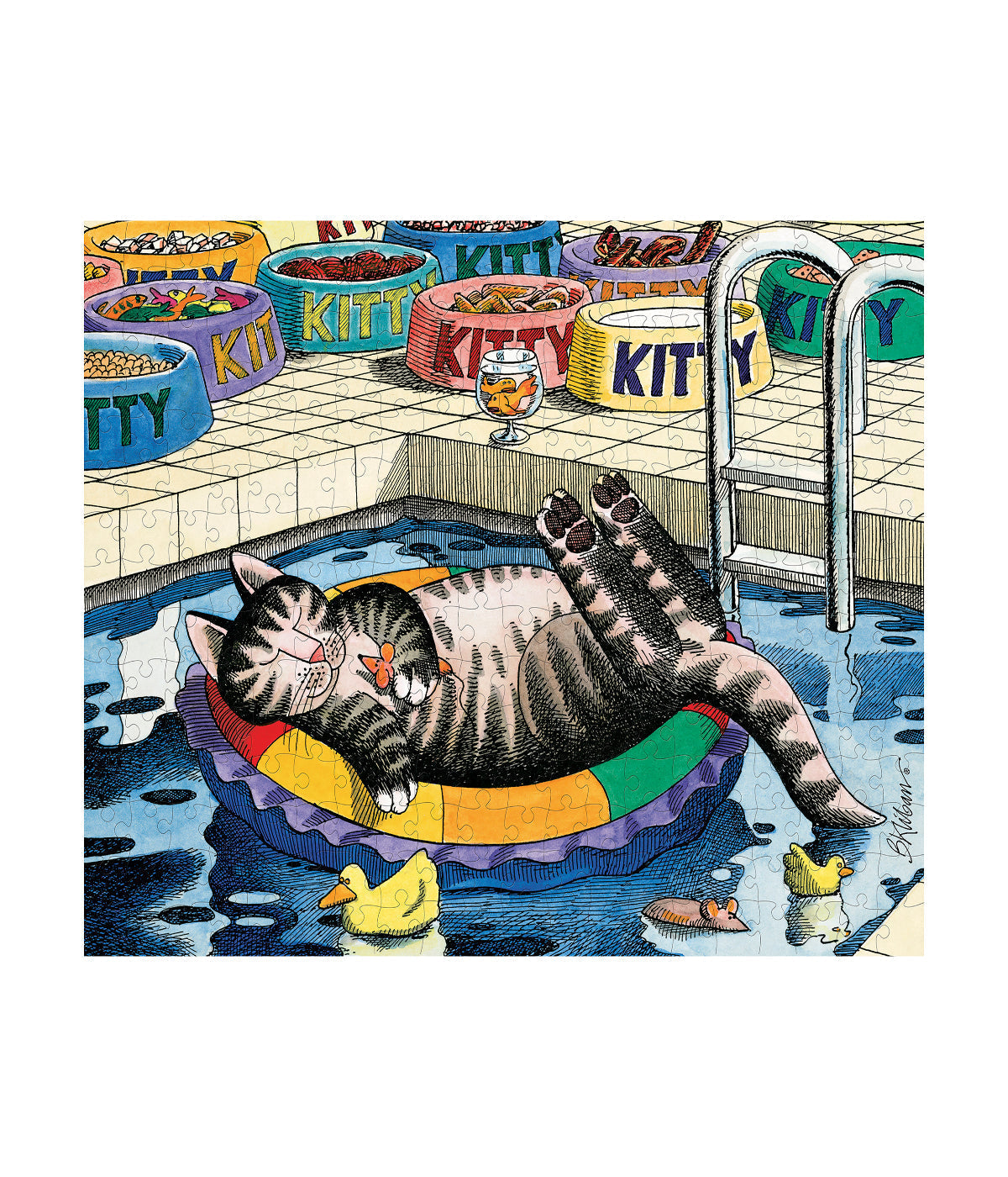  B. Kliban - Pool Cat Puzzle: 300 Pcs Multi - Multi - Bonton