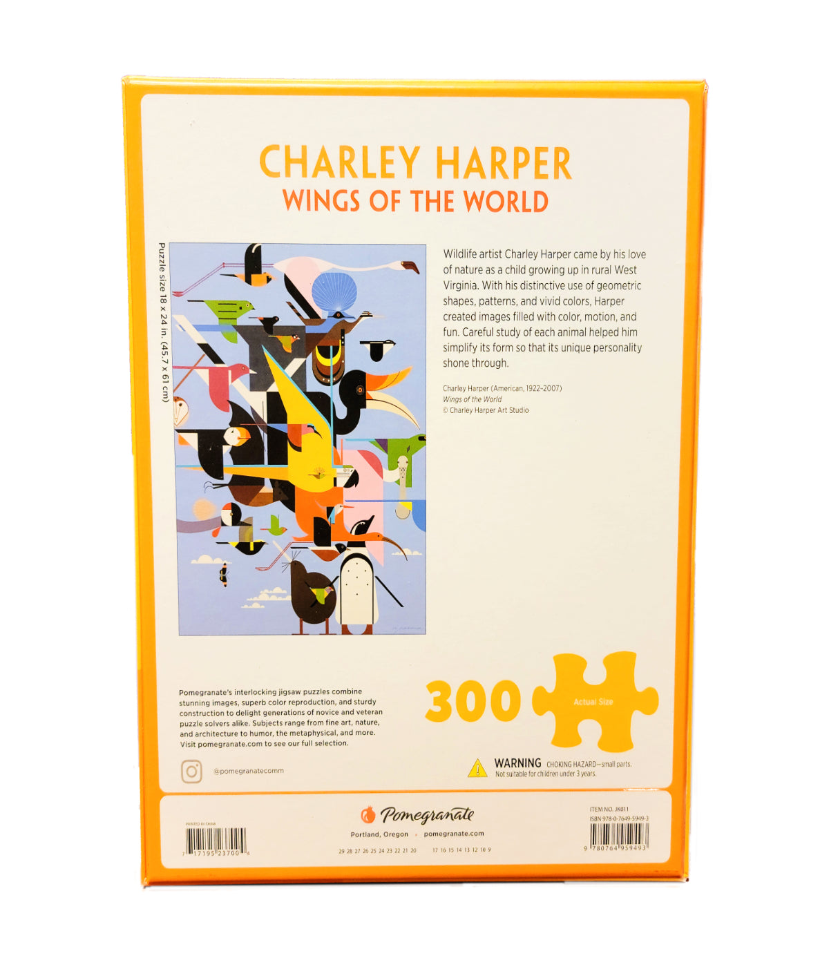  Charley Harper - Wings of the World Puzzle: 300 Pcs Multi - Multi - Bonton