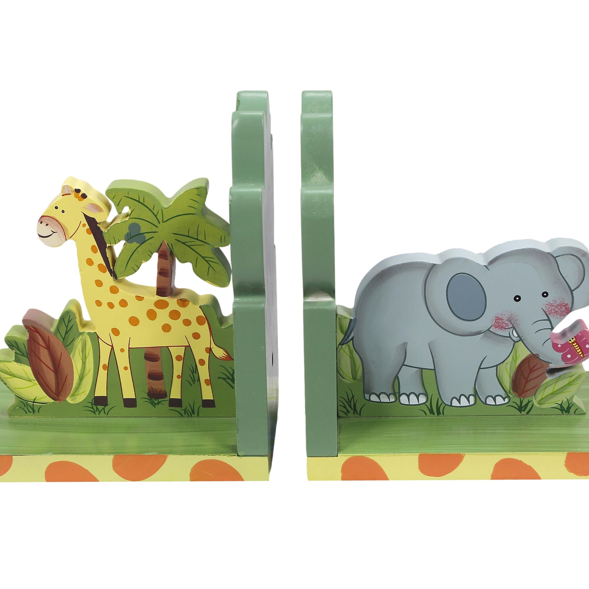  Teamson Kids Fantasy Fields - Toy Furniture -Sunny Safari Set Of Bookends - Blue/Multi-Color - Bonton