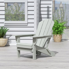 Outdoor Folding Poly Adirondack Chair