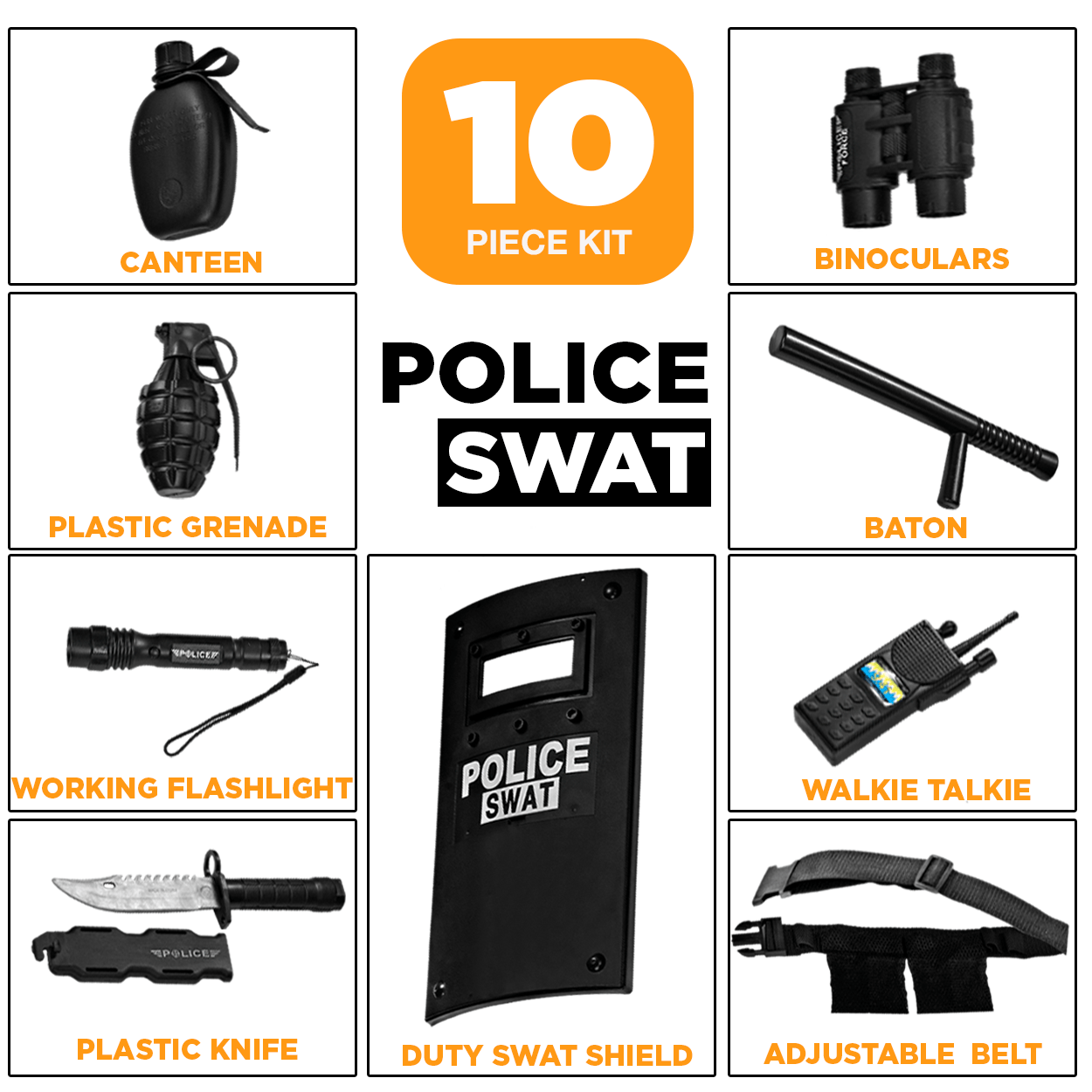 Dress Up America Police Toys Role Play Set - Kids by Dress Up America - Default Title - Bonton