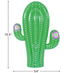Inflatable Jumbo Cactus Shaped Pool Float - 5.75' - Green
