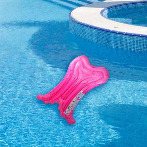 Inflatable Angel Wings Pool Mattress Float - 5' - Pink