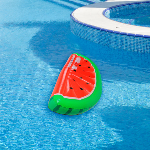 Inflatable Jumbo Watermelon Slice Lounge Pool Float - 5.75' - Red and Green