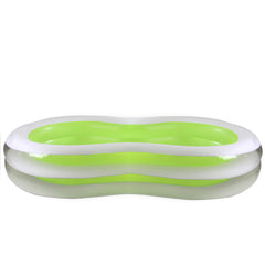 94.5" Green and White Inflatable Figure 8 Swimming Pool