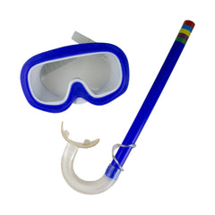 Age 3-8 - Blue Mask and Snorkel Swimming Set for Children