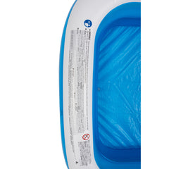 8.5' Blue and White Inflatable Rectangular Swimming Pool