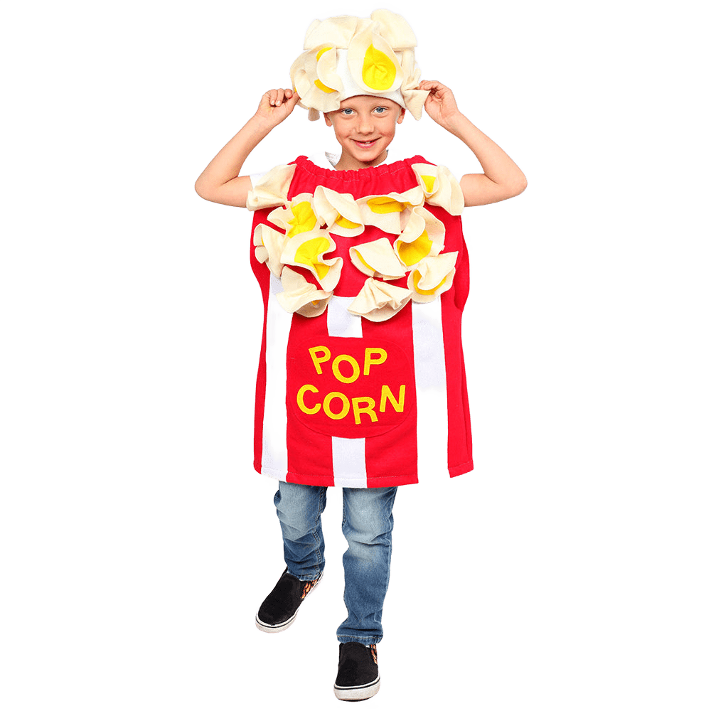  Dress Up America Popcorn Costume - Kids by Dress Up America - Medium (8-10)/Large (12-14) - Bonton