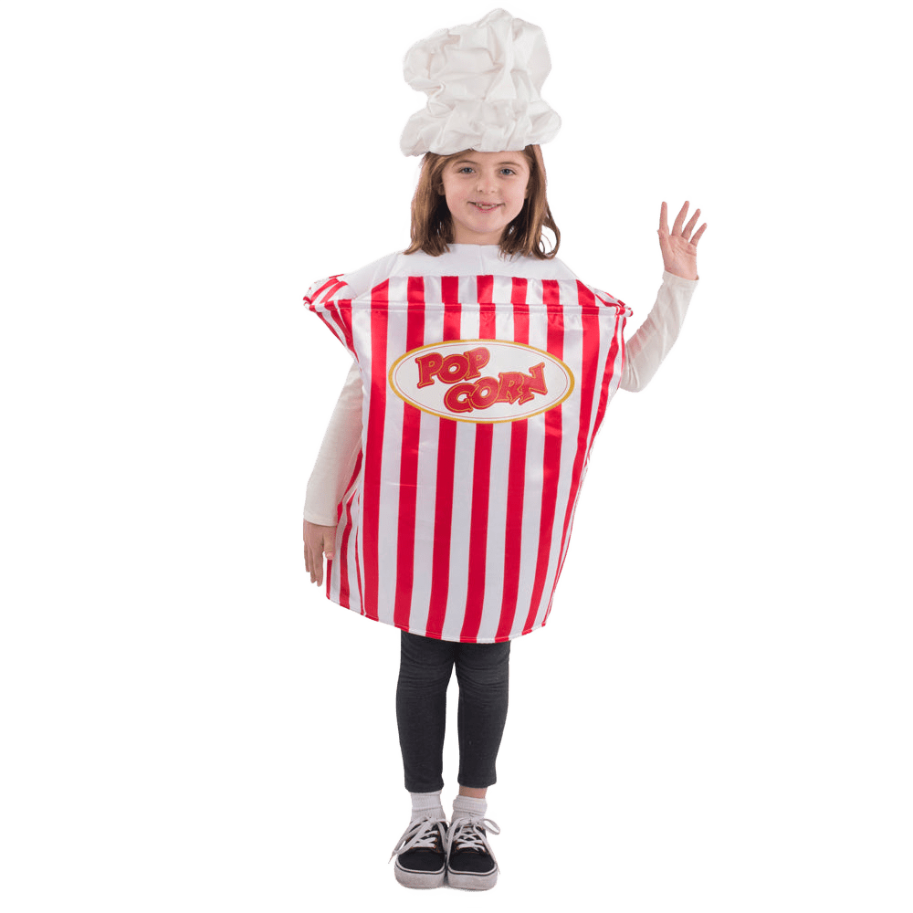  Dress Up America Popcorn Movie Night Costume - Kids by Dress Up America - Medium (8-10)/Large (12-14) - Bonton