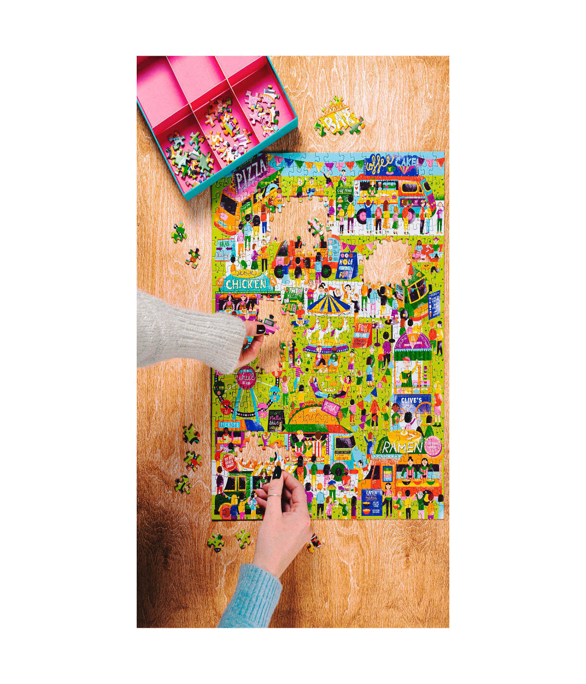  Food Trucks Jigsaw Puzzle: 500 Pcs Multi - Multi - Bonton