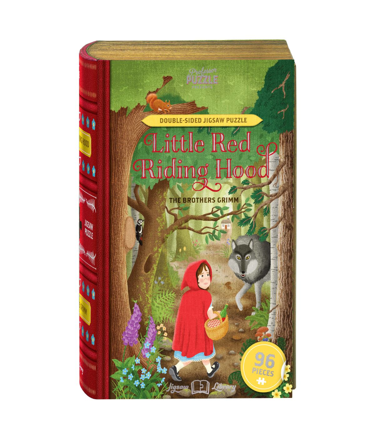  The Brothers Grimm's Little Red Riding Hood Double-Sided Jigsaw Puzzle: 96 Pcs Multi - Multi - Bonton