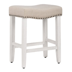 24" Upholstered Saddle Seat Counter Stool