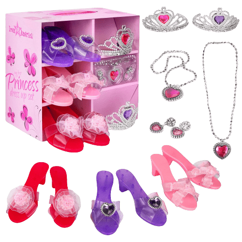  Dress Up America Princess Jewelry, Shoes and Tiara Set - Kids by Dress Up America - Default Title - Bonton