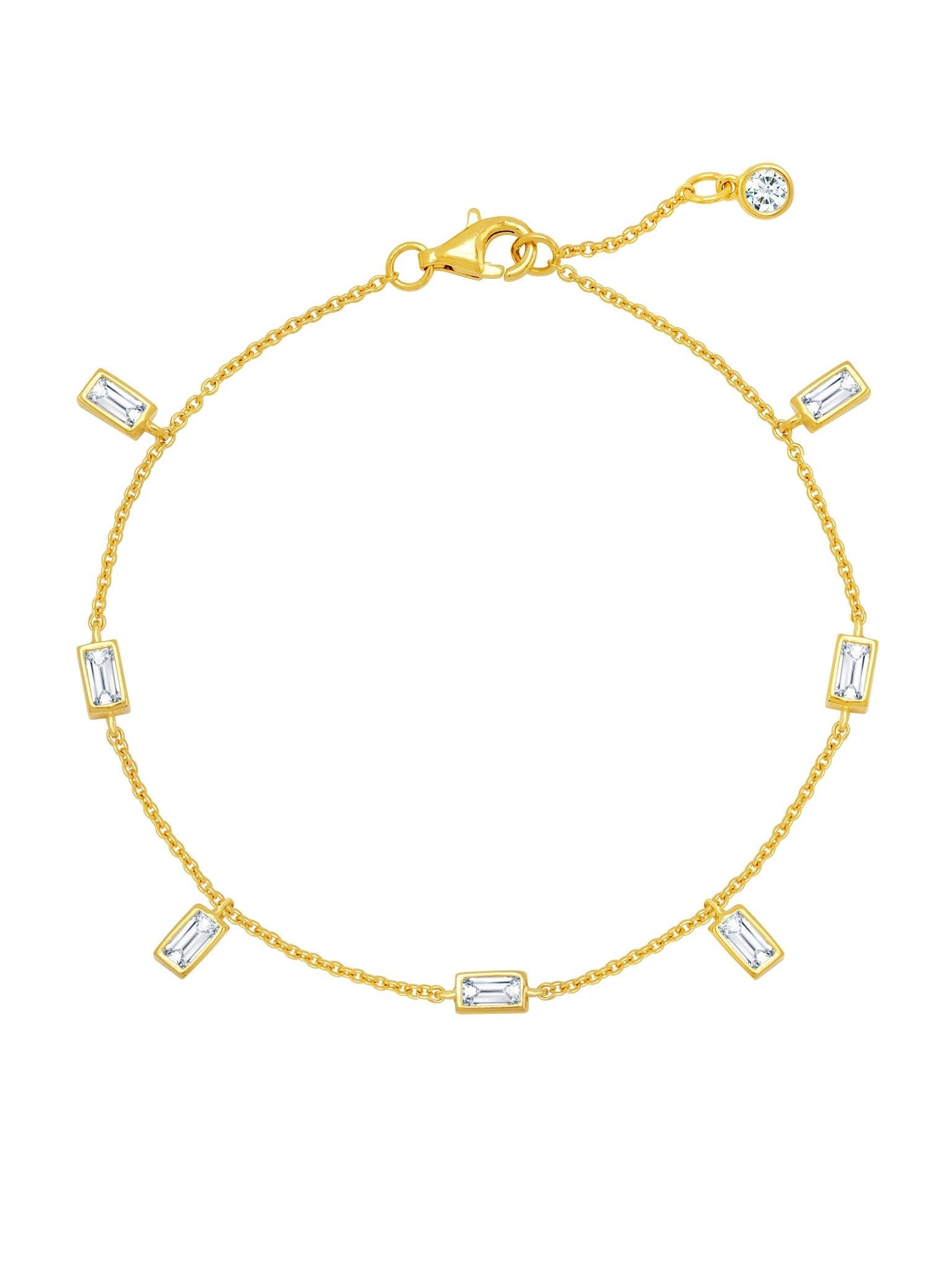  CRISLU Prism Baguette Bracelet in Gold - 18kt Yellow Gold - Bonton