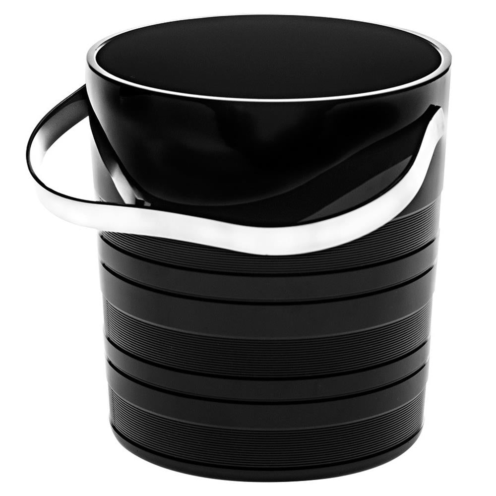  Vista Alegre Vinyl Black Ice Bucket - Black - Bonton