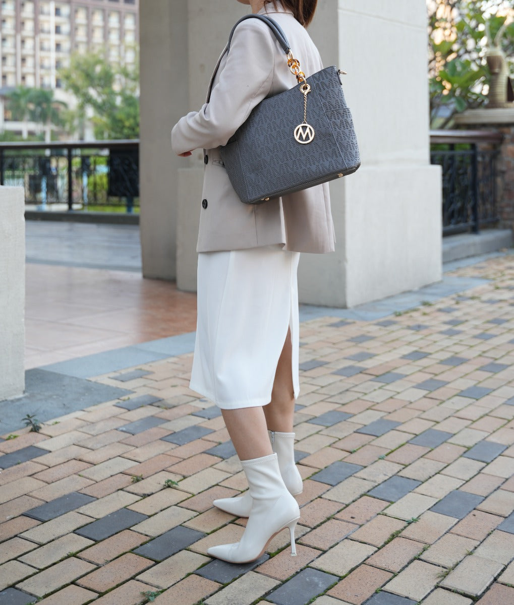  MKF Collection Rylee Signature Tote Bag - Black - Bonton