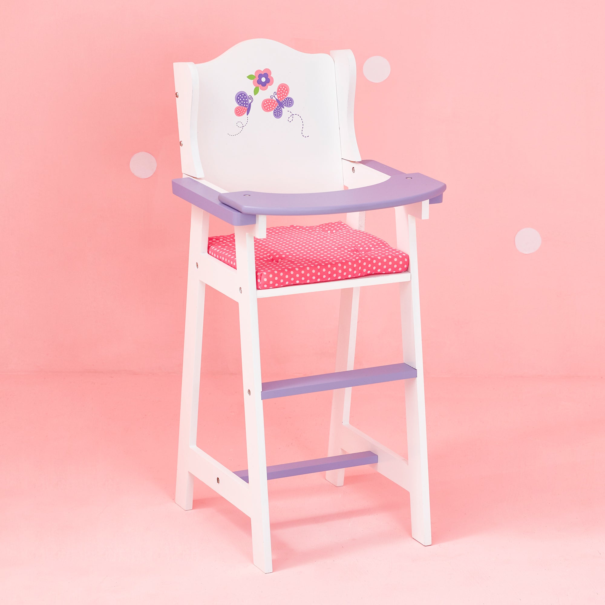  Teamson Kids Olivia's Little World - Little Princess Baby Doll High Chair - White - Bonton