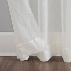 Claude Crushed Voile Sheer Rod Pocket Curtain Panel