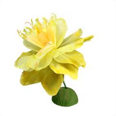 30" Yellow and Green Spring Floral Artificial Craft Stem