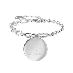 Ball & Link Chain Bracelet with Pendant