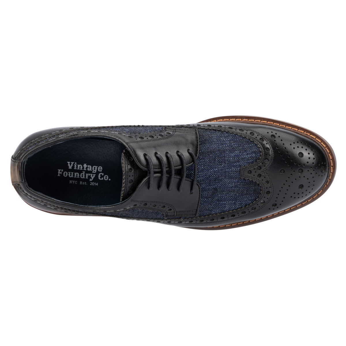  Vintage Foundry Co. Falcon Men's Oxford Shoe - Black - Bonton