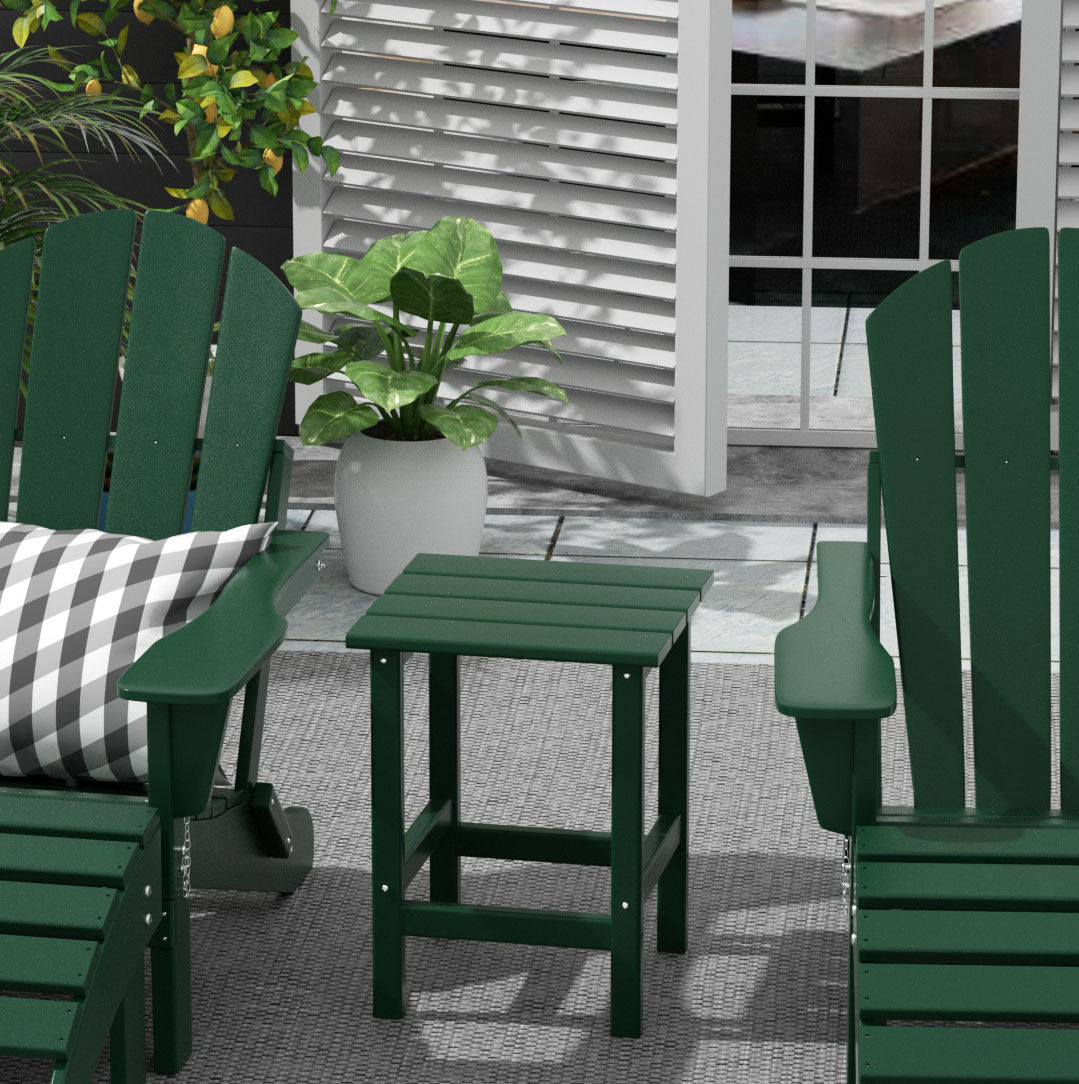  Westin Furniture Outdoor Patio Adirondack Side Table - Turquoise - Bonton