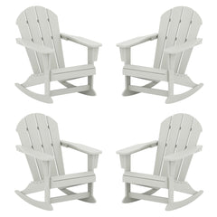 Outdoor Rocking Poly Adirondack Chair, Set of 4