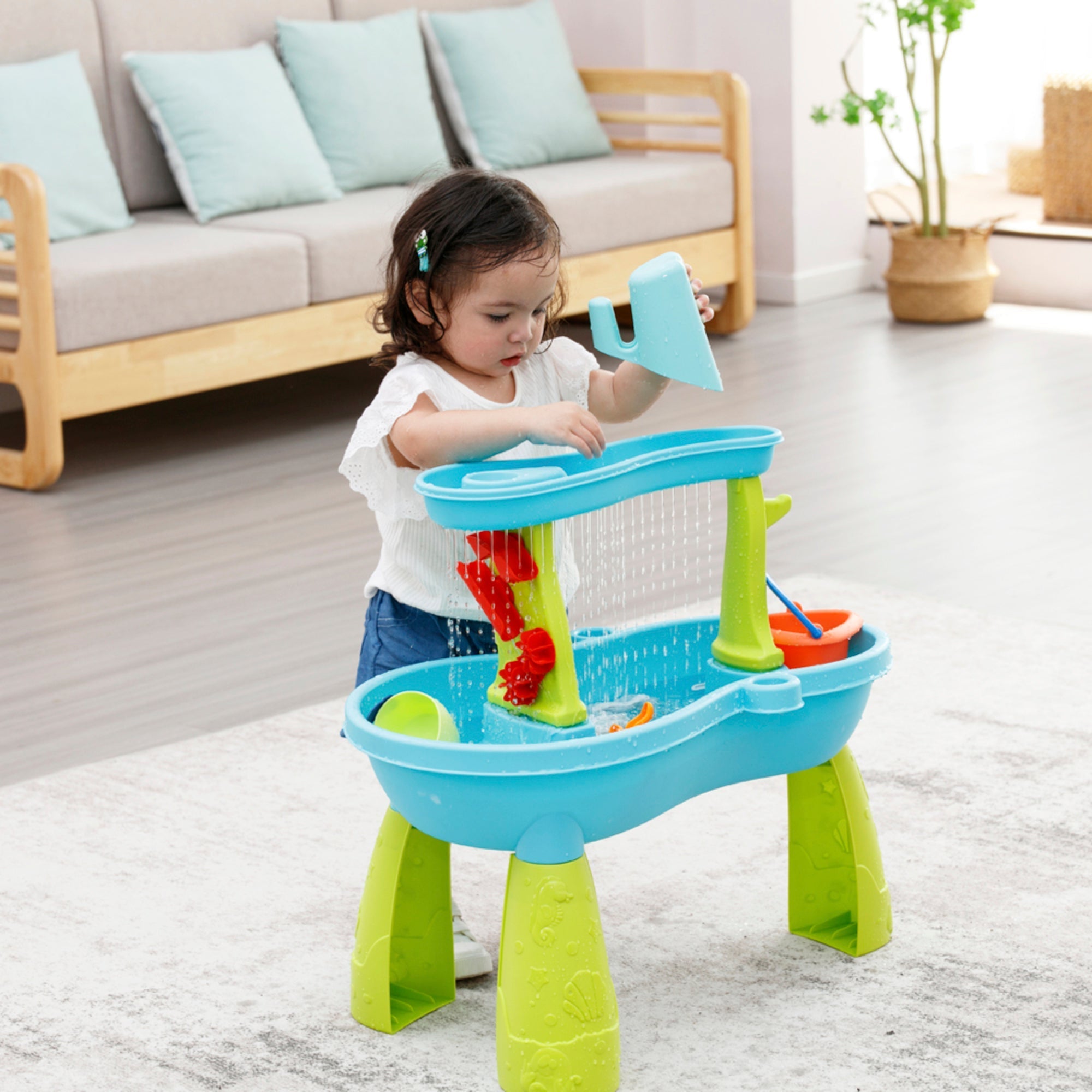  Trimate Trimate Toddler Sensory Sand and Water 2 Tier Table - Multi - Bonton