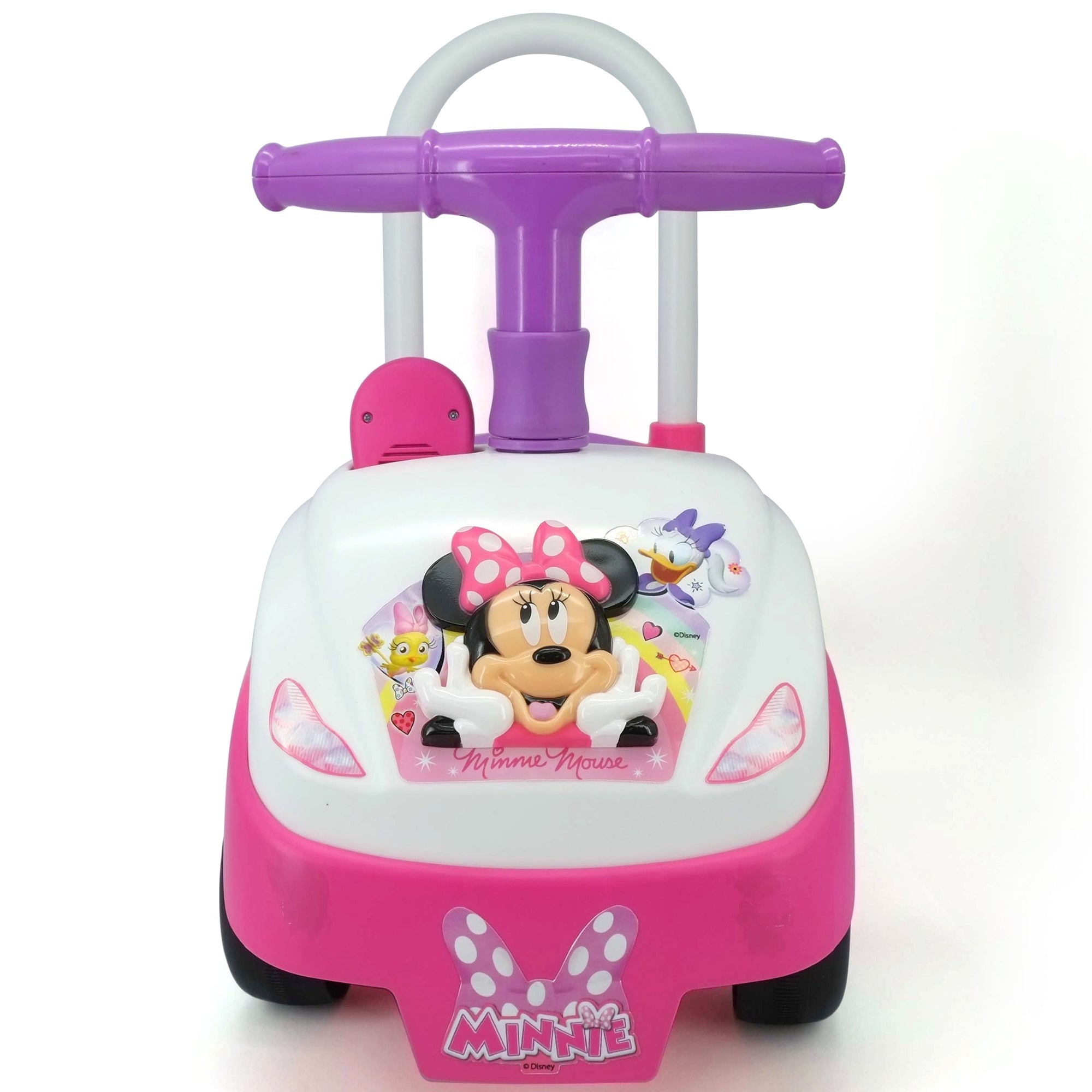  Kiddieland Kiddieland: Foldable Handle Ride-On - Minnie - Disney Foot To Floor Vehicle, Interactive Dashboard & Sounds, Toy Phone, Toddlers & Kids 18-36mo - Multi - Bonton