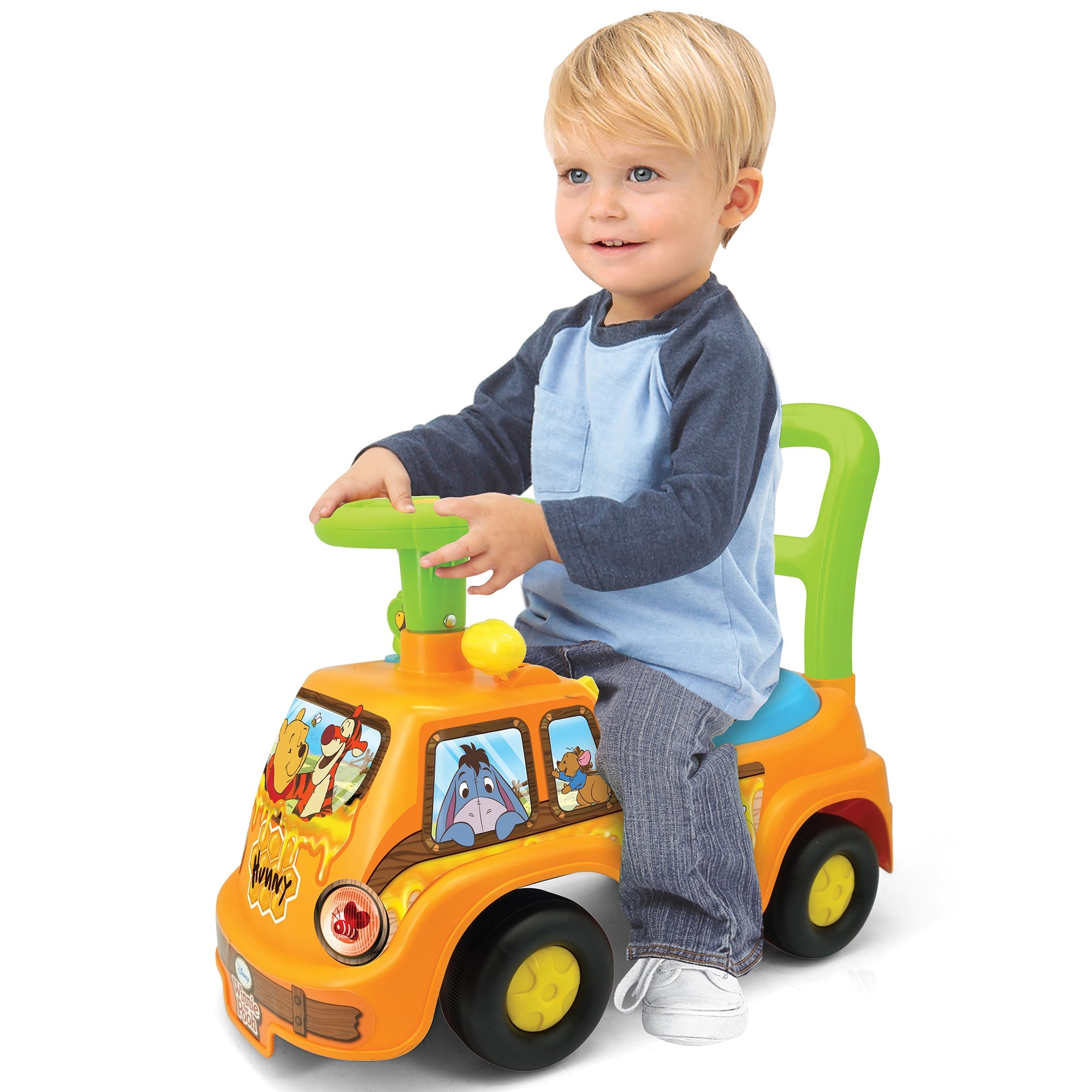  Kiddieland Kiddieland: My First Adventure Ride-On: Pooh Honey Van - Disney Lights & Sounds Foot-To-Floor Vehicle, Interactive Dashboard, Toddlers Ages 12-36mo - Multi - Bonton