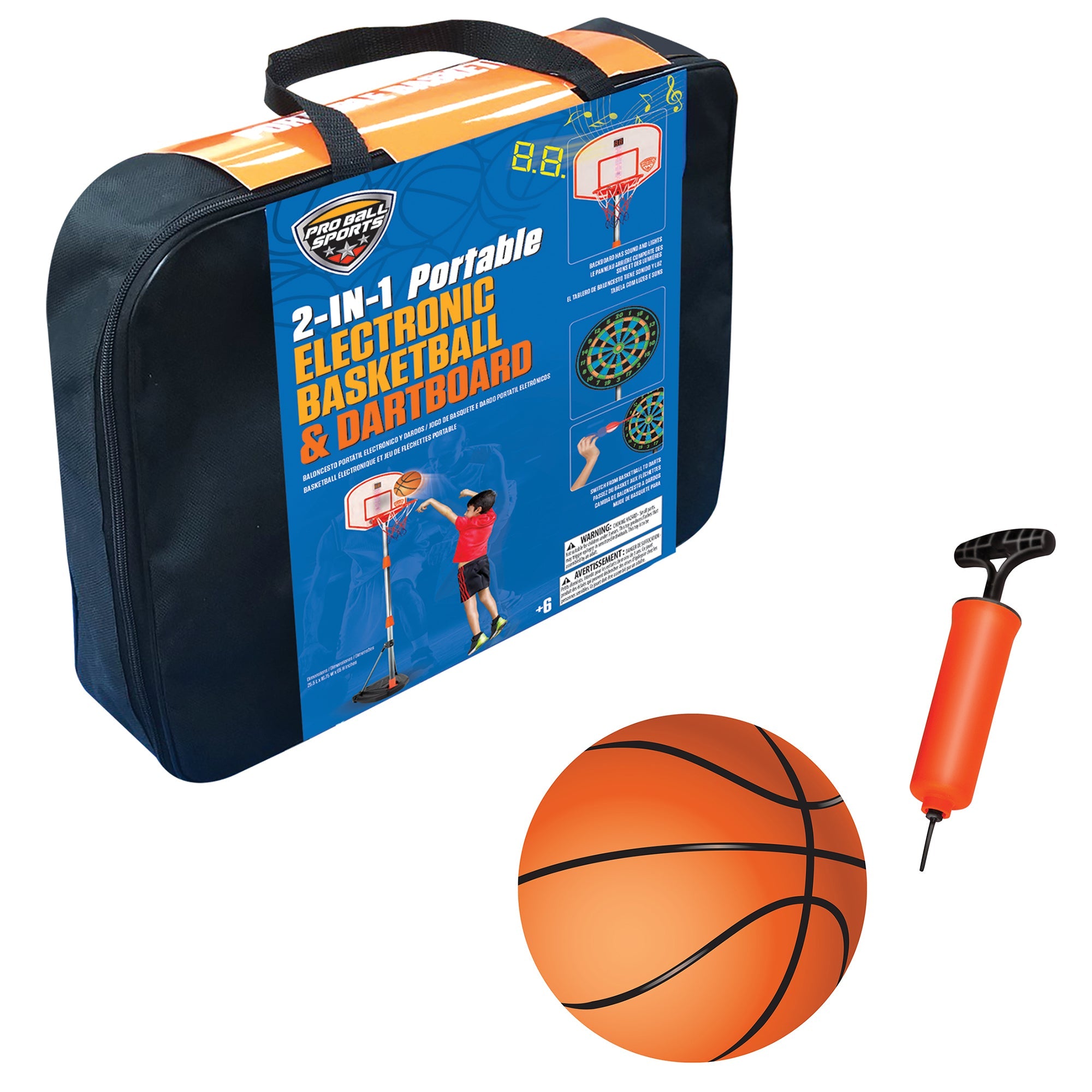  Maccabi Art Pro Ball 2in1 Basketball/Dartboard - Multi - Bonton