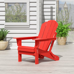 Outdoor Folding Poly Adirondack Chair