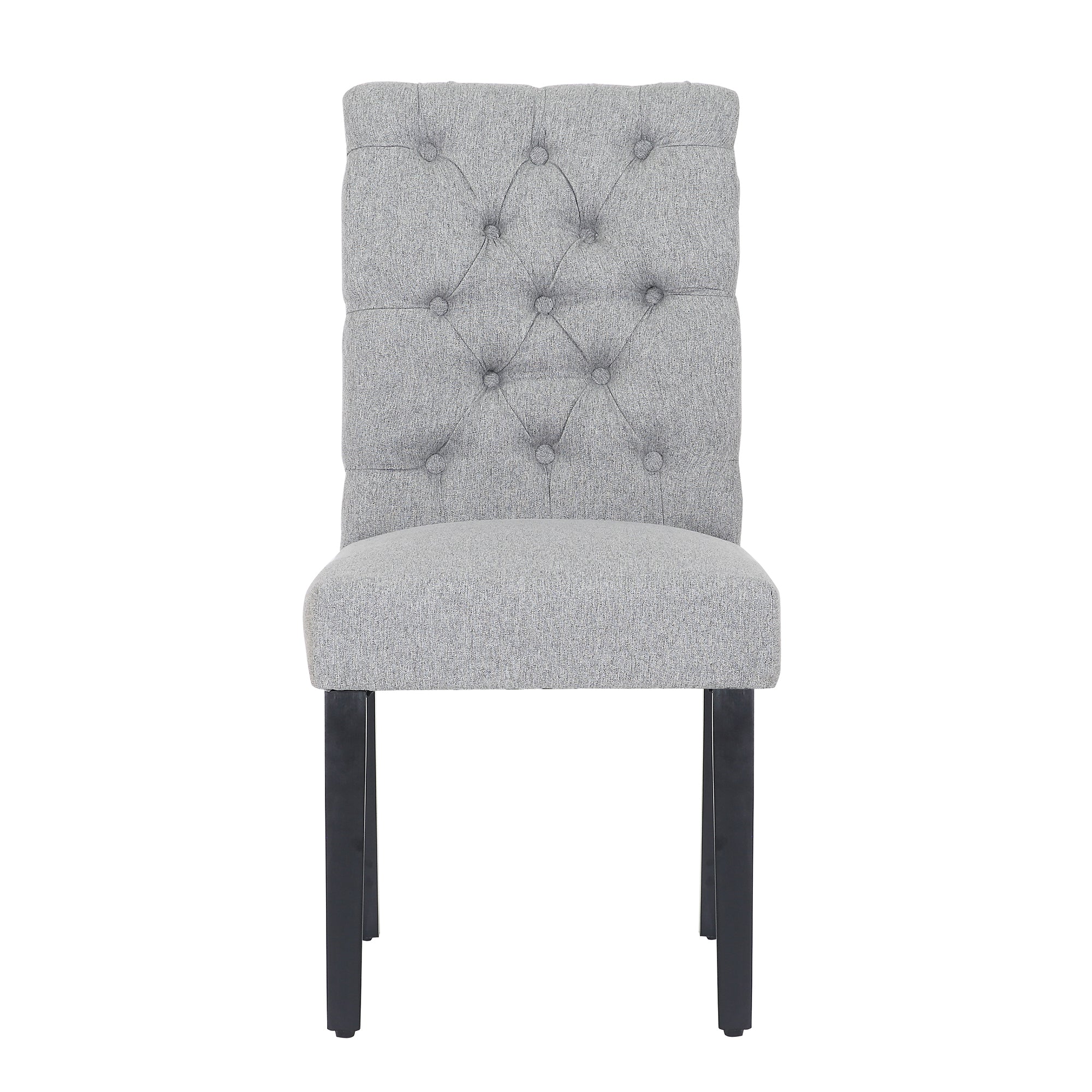  Westin Furniture Upholstered Button Tufted Dining Side Chair, Set of 2 - Gray - Bonton