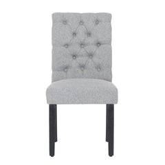 Upholstered Button Tufted Dining Side Chair, Set of 2