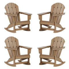 Outdoor Rocking Poly Adirondack Chair, Set of 4