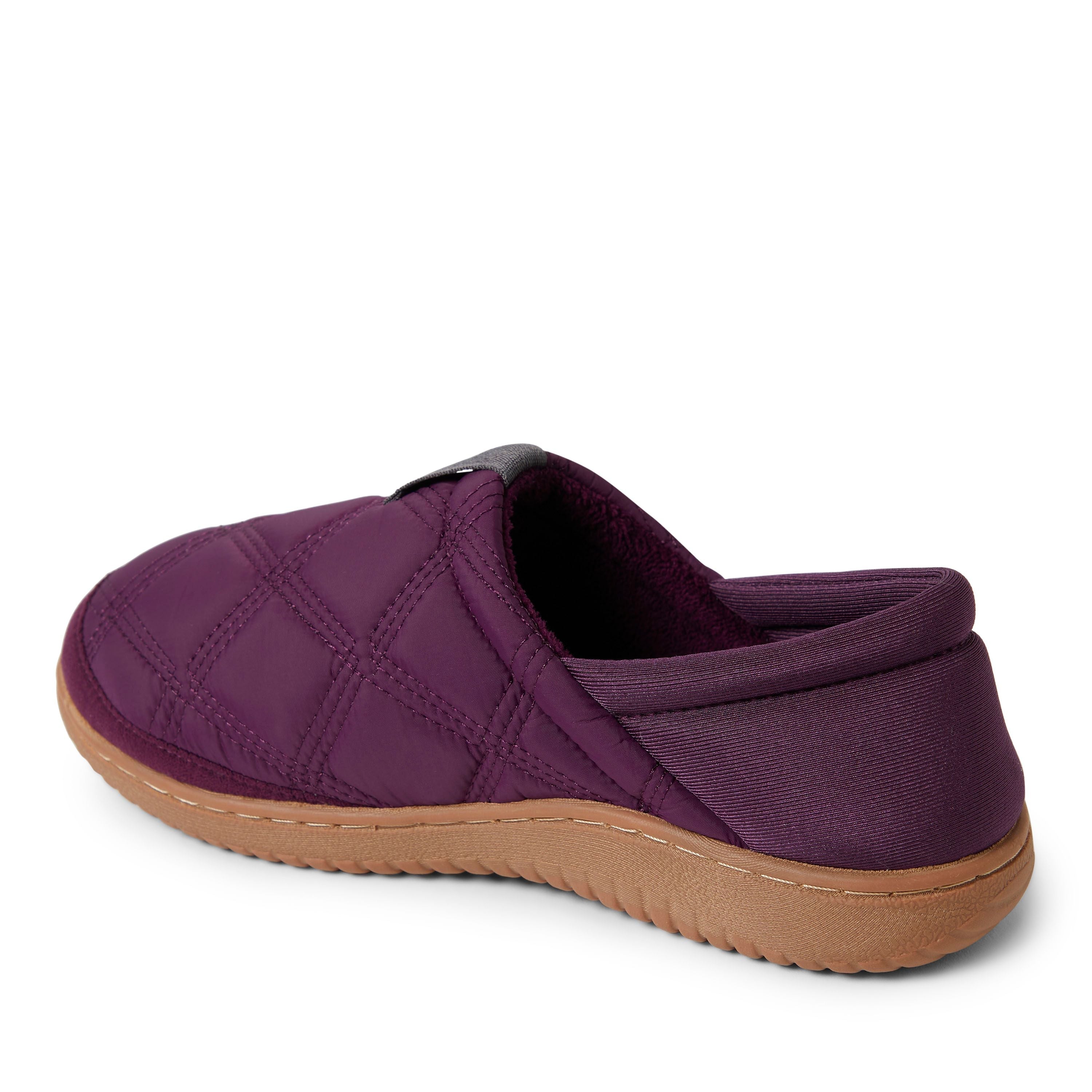  Dearfoams Women's River Nylon Closed Back Indoor/Outdoor Energy Return Slipper - Aubergine - Bonton