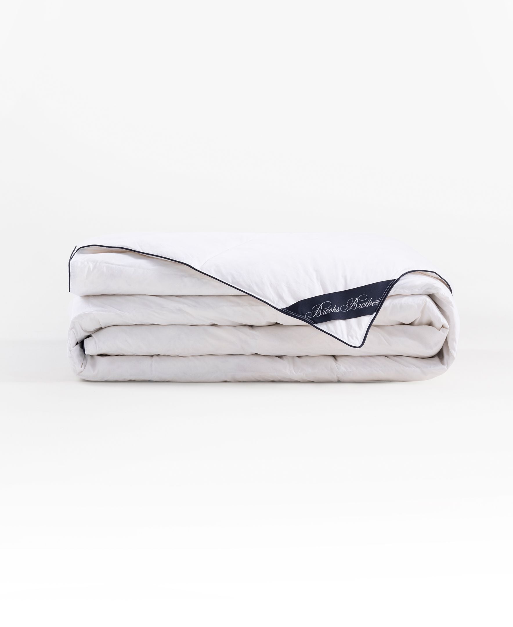  Brooks Brothers Goose Down/Feather Comforter - White - Bonton