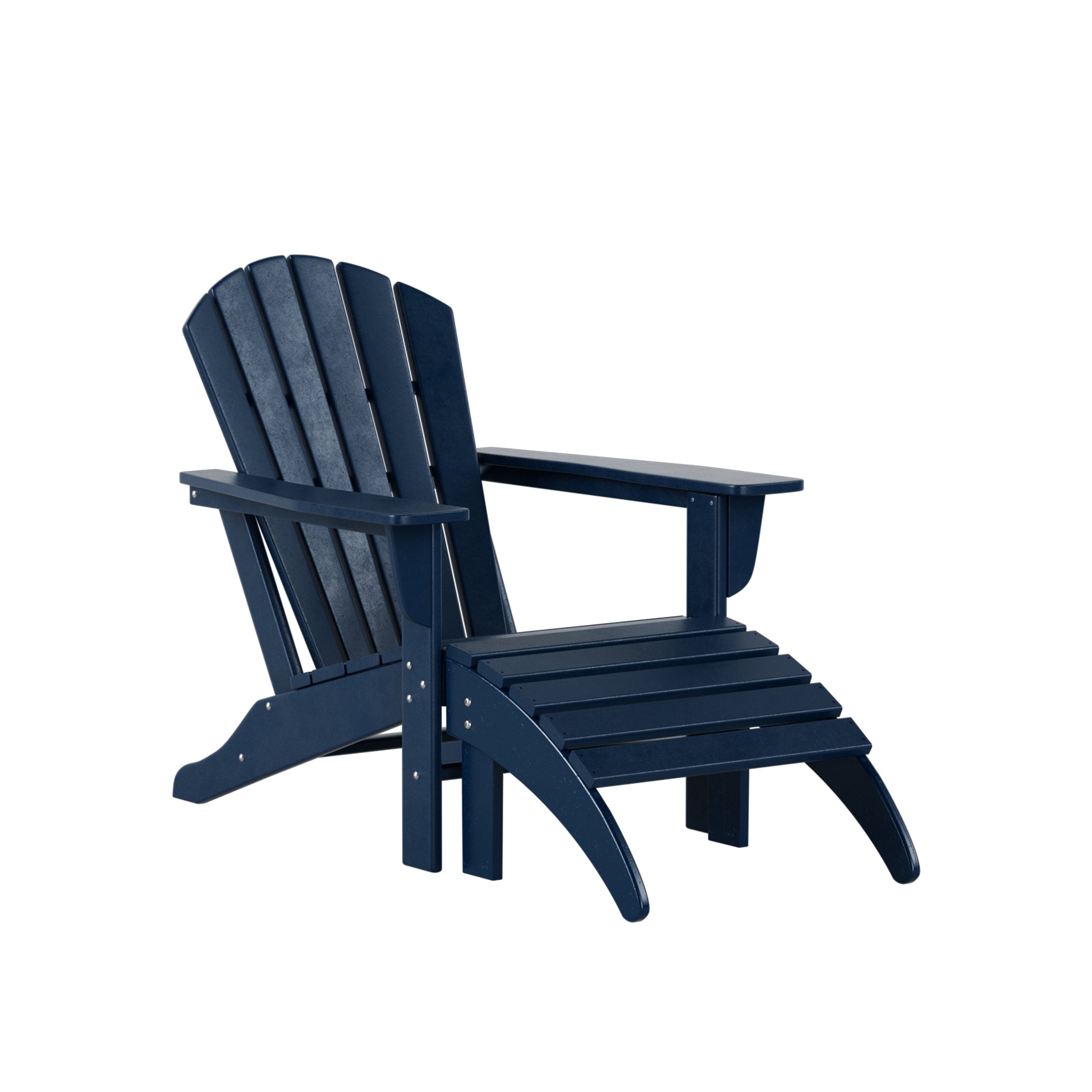  Westin Furniture Altura Outdoor Adirondack Chair With Ottoman 4-Piece Set - Pacific Blue - Bonton