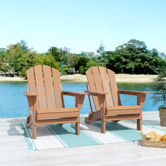 Outdoor Folding Adirondack Chair, Set of 2