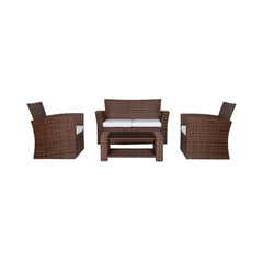 4-Piece Conversation Outdoor Patio Sofa Set with Cushions