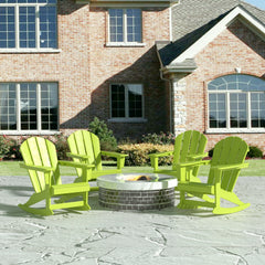 Outdoor Rocking Poly Adirondack Chair, Set of 4