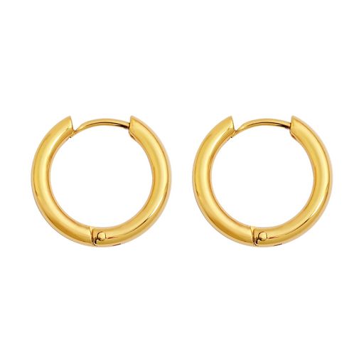  Gemesis Jewels by Edforce Endless Round Hoop Earrings - Gold - Bonton