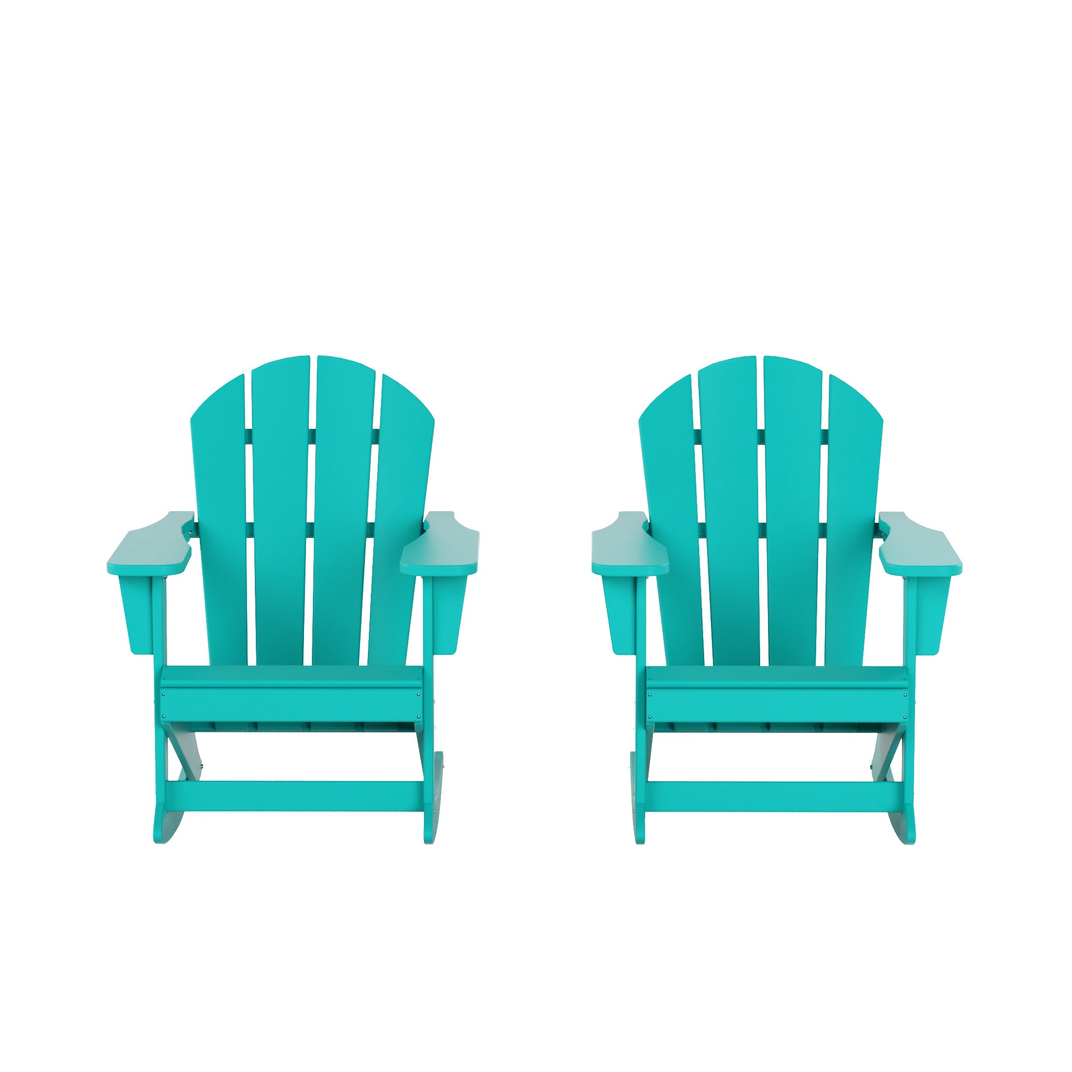  Westin Furniture Outdoor Patio Porch Rocking Adirondack Chair, Set of 2 - Dark Green - Bonton