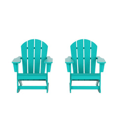 Outdoor Patio Porch Rocking Adirondack Chair, Set of 2