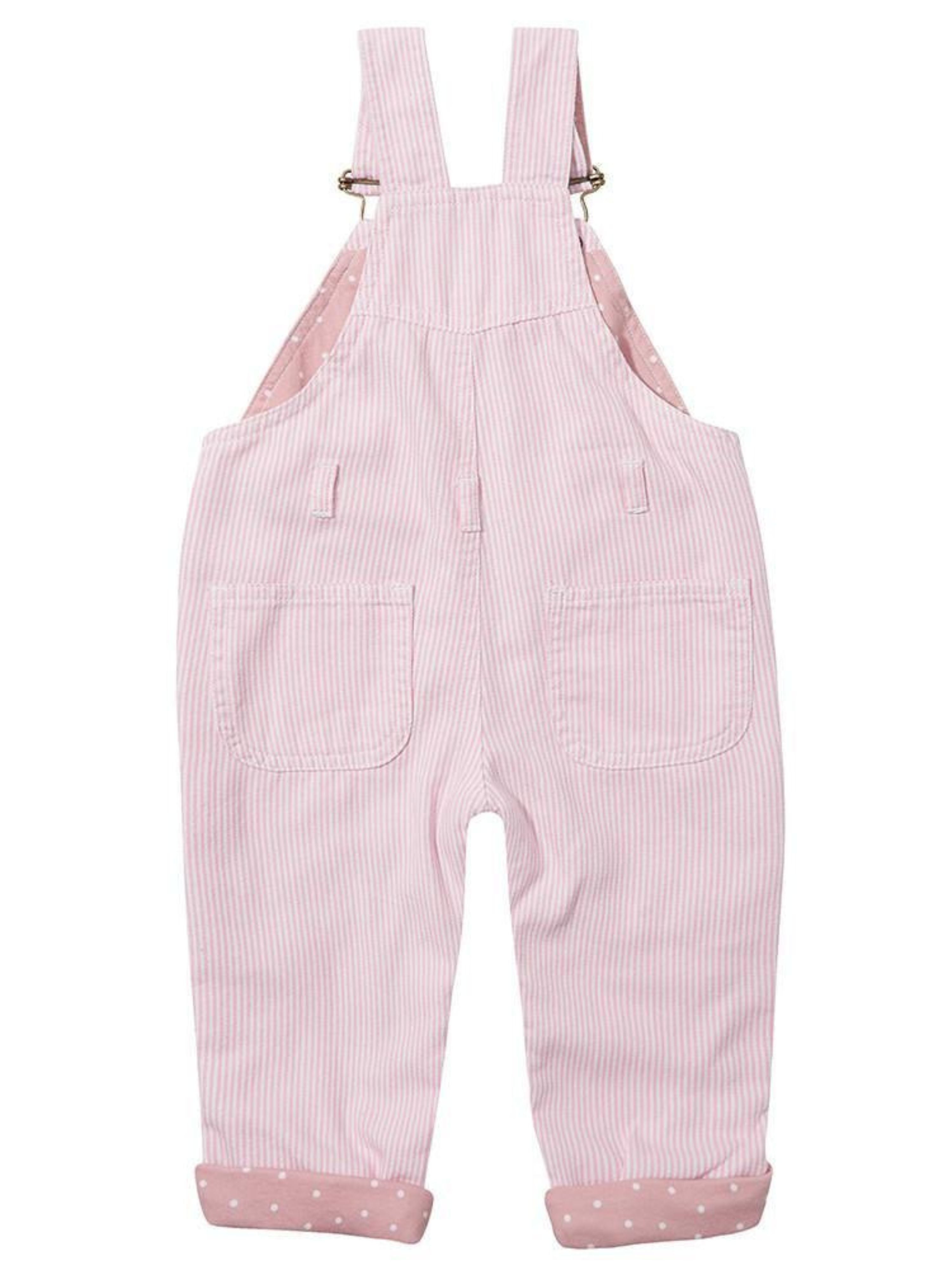  Dotty Dungarees Classic Stripe Denim Overalls - Blue - Bonton