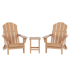 3-Piece Outdoor Patio Adirondack Conversation Seating Set